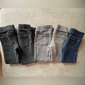 Bundle 5 pair of Jean/Jeggings girl sizes 4/5